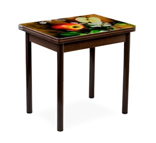 Кухонный пристенный стол СПА-02 СТФ, венге/фотопечать дерево/опоры коричневый в Асбесте
