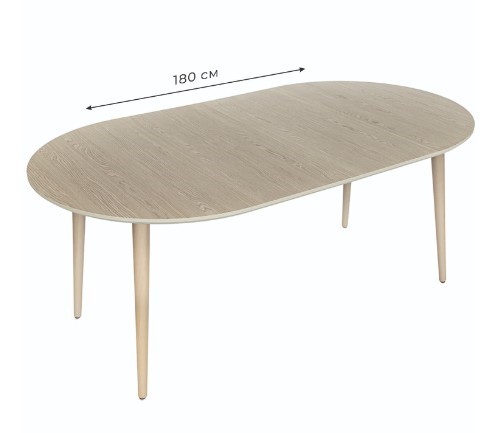 Кухонный стол круглый Дуб Mix Match д. 100 см МДФ в Первоуральске - изображение 4