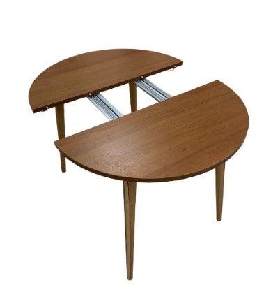 Кухонный раздвижной круглый стол Орех Гварнери д. 90 см ЛДСП в Артемовском - изображение 5