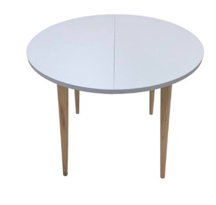 Обеденный круглый раздвижной стол Серый камень 90*90 см ЛДСП в Артемовском - предосмотр 2