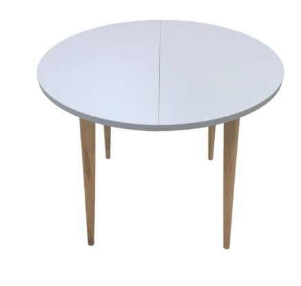 Обеденный круглый раздвижной стол Серый камень 90*90 см ЛДСП в Богдановиче - изображение 2