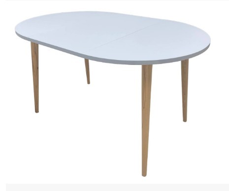 Обеденный круглый раздвижной стол Серый камень 90*90 см ЛДСП в Первоуральске - изображение 7