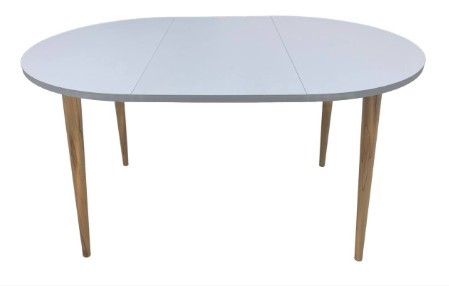 Обеденный круглый раздвижной стол Серый камень 90*90 см ЛДСП в Первоуральске - изображение 9