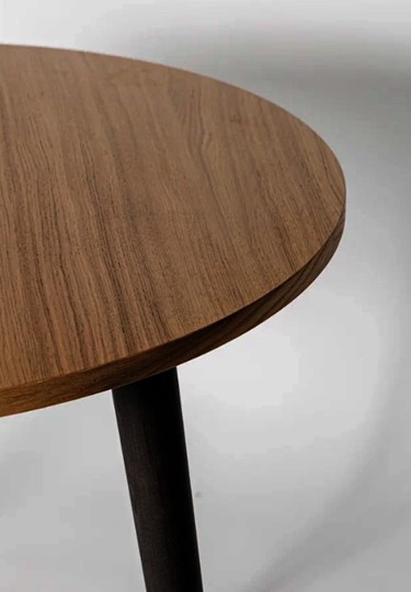 Кухонный раздвижной круглый стол Шпон Дуба д. 90 см МДФ в Кушве - изображение 2
