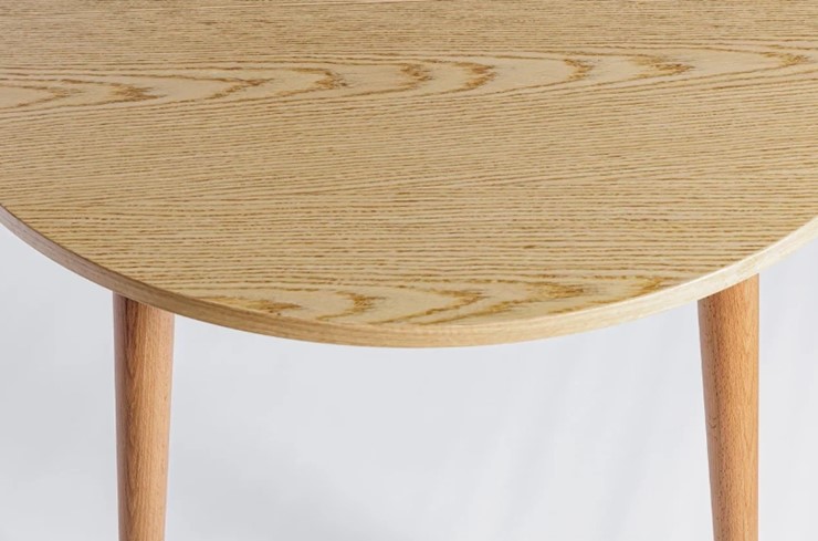 Кухонный стол круглый Шпон Дуба 677 С д. 100 см МДФ в Богдановиче - изображение 18