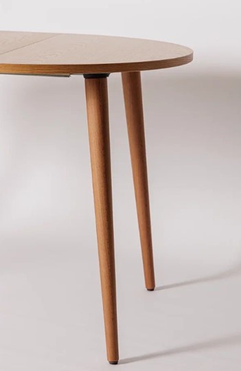 Кухонный стол круглый Шпон Дуба 677 С д. 100 см МДФ в Краснотурьинске - изображение 20