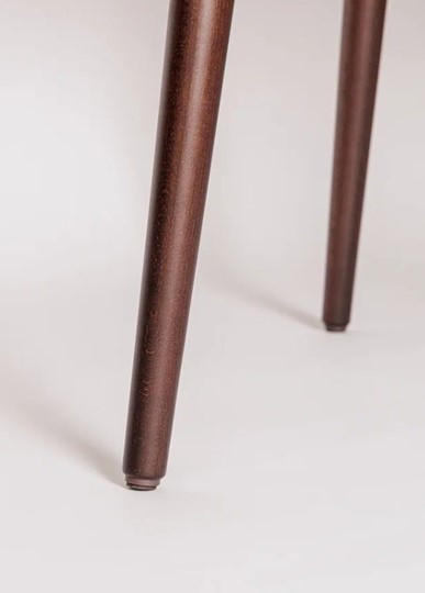 Кухонный стол круглый Шпон Ореха д. 100 см МДФ ножки вишня в Кушве - изображение 5