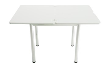 Кухонный раскладной стол Бари дерево №8 (стекло белое/белый) в Ревде - предосмотр 4