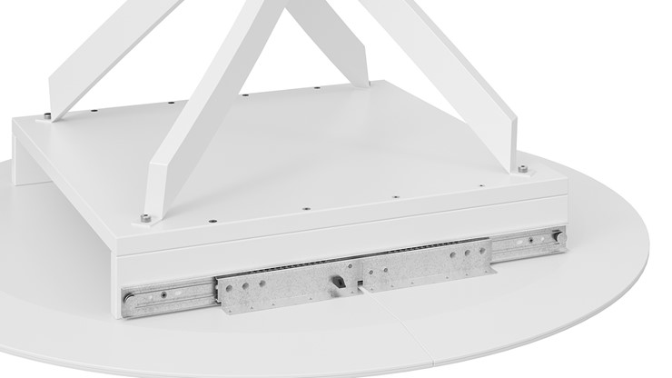 Обеденный раздвижной стол Бергамо Тип 1 (Белый муар/Стекло матовое белый мрамор) в Ревде - изображение 8