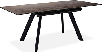 Кухонный стол раскладной Бордо 1CQ 140х85 (Oxide Moro/Графит) в Кушве - предосмотр 1