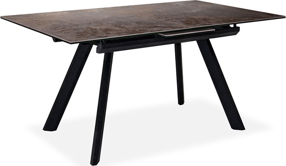 Кухонный стол раскладной Бордо 1CQ 140х85 (Oxide Moro/Графит) в Ревде - изображение