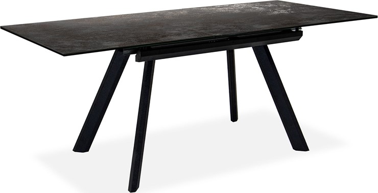 Кухонный стол раскладной Бордо 1CQ 140х85 (Oxide Nero/Графит) в Ревде - изображение 1