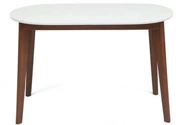 Кухонный раскладной стол BOSCO (Боско) бук/мдф 120+30x80x75 Белый/Коричневый арт.11258 в Первоуральске