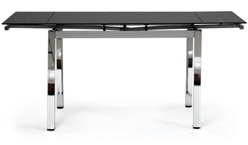 Раскладной стол CAMPANA ( mod. 346 ) металл/стекло 70x110/170x76, хром/черный арт.11413 в Екатеринбурге