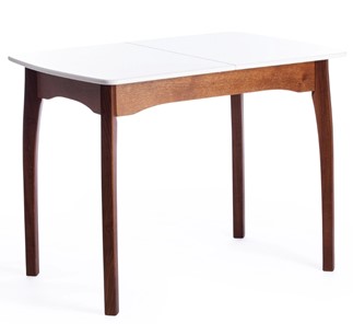 Кухонный стол раздвижной Caterina, бук/мдф, 100+30x70x75, коричневый, белый арт.15856 в Екатеринбурге