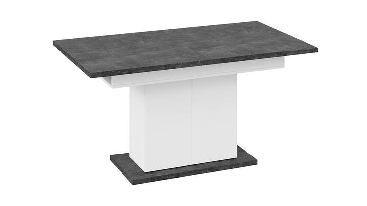 Кухонный стол раздвижной Детройт тип 1 (Белый/Ателье темный) в Первоуральске - изображение 3