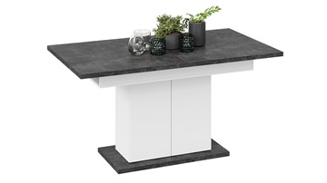 Кухонный стол раздвижной Детройт тип 1 (Белый/Ателье темный) в Кушве