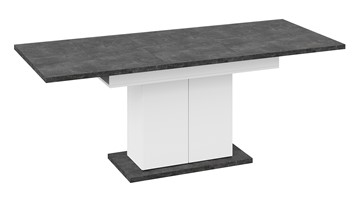 Кухонный стол раздвижной Детройт тип 1 (Белый/Ателье темный) в Кушве - предосмотр 4