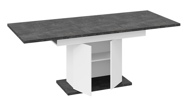 Кухонный стол раздвижной Детройт тип 1 (Белый/Ателье темный) в Кушве - изображение 5