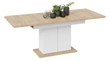 Кухонный раскладной стол Детройт тип 1 (Белый/Дуб Крафт золотой) в Кушве - предосмотр 1
