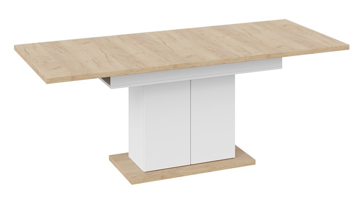Кухонный раскладной стол Детройт тип 1 (Белый/Дуб Крафт золотой) в Кушве - изображение 4