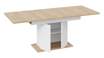 Кухонный раскладной стол Детройт тип 1 (Белый/Дуб Крафт золотой) в Кушве - предосмотр 5