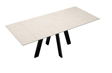 Кухонный раскладной стол DikLine DM120 Хромикс белый / опоры черные в Первоуральске - предосмотр 7