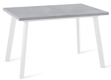 Кухонный стол раздвижной Dikline HB120 Бетон/ножки белые в Ревде