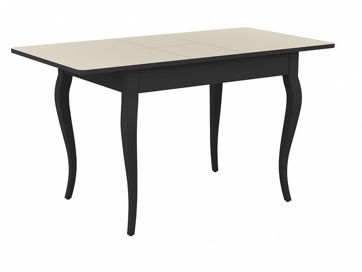 Кухонный стол раскладной Dikline M110 венге/стекло крем сатин/ножки MC венге в Красноуфимске - изображение 3