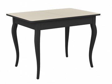 Кухонный стол раскладной Dikline M110 венге/стекло крем сатин/ножки MC венге в Полевском