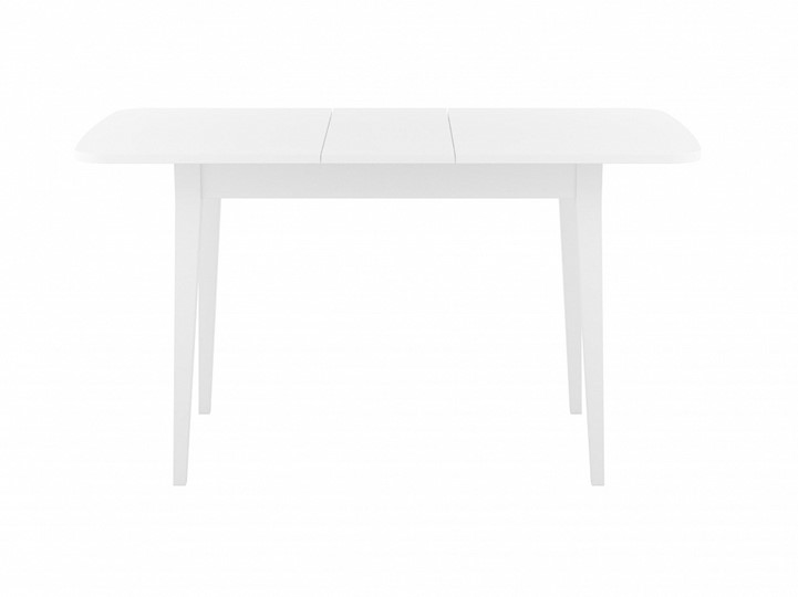 Кухонный раскладной стол Dikline M120 Белый/стекло белое сатин/ножки MM белые в Полевском - изображение 1