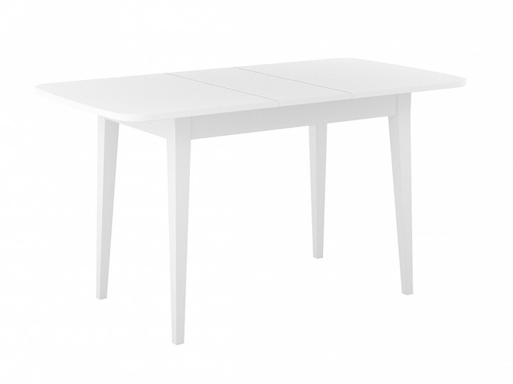 Кухонный раскладной стол Dikline M120 Белый/стекло белое сатин/ножки MM белые в Красноуфимске - изображение 2