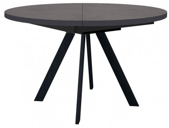 Кухонный стол раскладной Dikline RD120 Хромикс бронза/ножки черные в Первоуральске - изображение