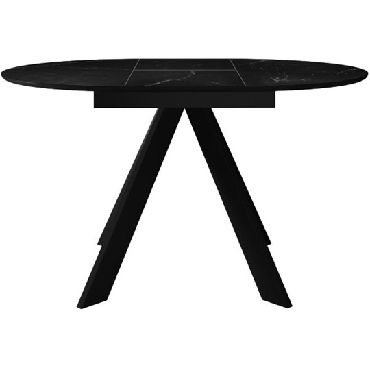 Кухонный стол раскладной DikLine SKC100 D1000 Керамика Черный мрамор / опоры черные в Екатеринбурге - изображение 2