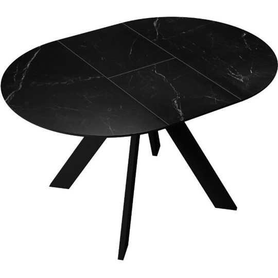 Кухонный стол раскладной DikLine SKC100 D1000 Керамика Черный мрамор / опоры черные в Екатеринбурге - изображение 6