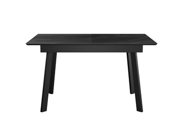 Кухонный стол раскладной DikLine SKH125 Керамика Черный мрамор/подстолье черное/опоры черные (2 уп.) в Кушве