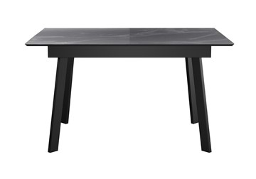 Обеденный раздвижной стол DikLine SKH125 Керамика Серый мрамор/подстолье черное/опоры черные (2 уп.) в Ревде