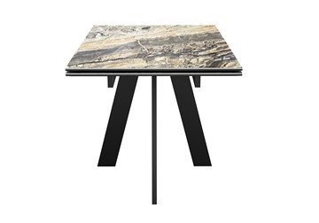 Обеденный раздвижной стол DikLine SKM120 Керамика Amadeus/подстолье черное/опоры черные в Первоуральске - предосмотр 5