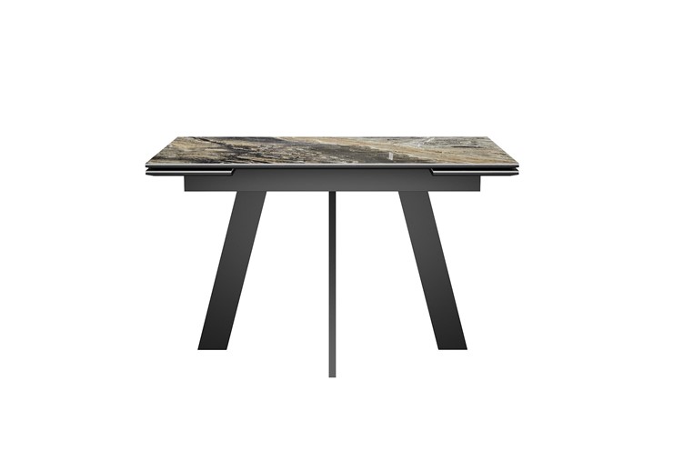 Обеденный раздвижной стол DikLine SKM120 Керамика Amadeus/подстолье черное/опоры черные в Первоуральске - изображение 7