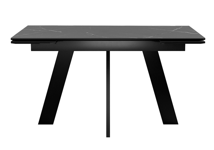 Кухонный стол раскладной DikLine SKM140 Керамика Черный мрамор/подстолье черное/опоры черные (2 уп.) в Нижнем Тагиле - изображение 4