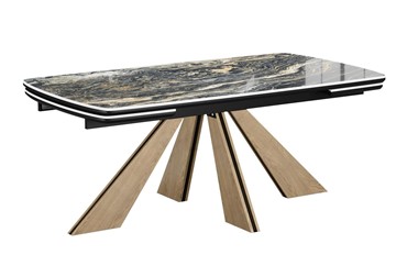 Керамический обеденный стол DikLine SKP180 Керамика Amadeus/подстолье черное/опоры дуб монтана (2 уп.) в Екатеринбурге