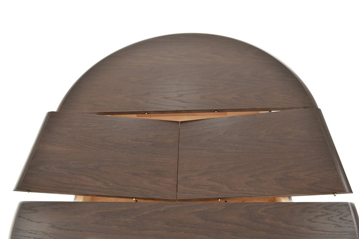 Кухонный стол раздвижной Фабрицио-1 исп. Круг 820, Тон 9 (Морилка/Эмаль) в Ирбите - изображение 4