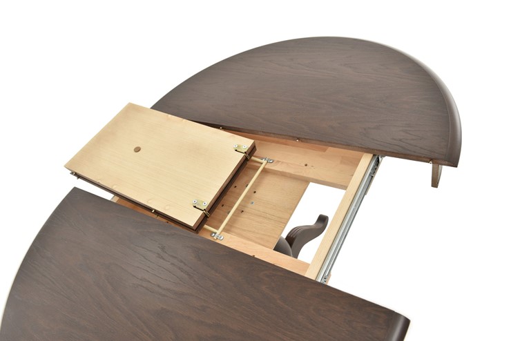 Кухонный стол раздвижной Фабрицио-1 исп. Круг 820, Тон 9 (Морилка/Эмаль) в Ирбите - изображение 5