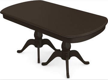 Обеденный раздвижной стол Фабрицио-2 исп. Мыло большой 2 вставки, Тон 8 Покраска + патина (в местах фрезеровки) в Ревде
