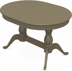 Кухонный раскладной стол Фабрицио-2 исп. Овал 1200, Тон 40 Покраска + патина с прорисовкой (на столешнице) в Кушве