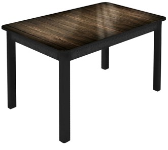 Кухонный раскладной стол Гамбург исп. 1, ноги метал. крашеные №23 (Exclusive h125/черный) в Ревде