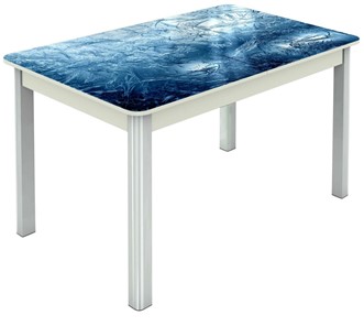 Обеденный раздвижной стол Гамбург исп. 1, ноги метал. крашеные №23 (Exclusive h157/белый) в Каменске-Уральском