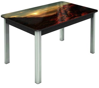 Обеденный раздвижной стол Гамбург исп. 2, ноги метал. крашеные №23 (Exclusive h131/черный) в Кушве