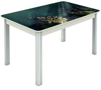 Кухонный стол раскладной Гамбург исп. 2, ноги метал. крашеные №23 (Exclusive h160/белый) в Кушве