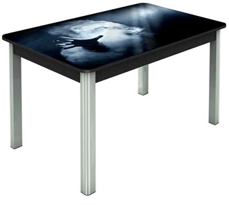 Кухонный стол раздвижной Гамбург исп. 2, ноги метал. крашеные №23 (Exclusive h165/черный) в Кушве